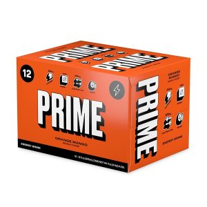12 Cans Box Prime Orange Mango Energy Drink Can - 355mL,